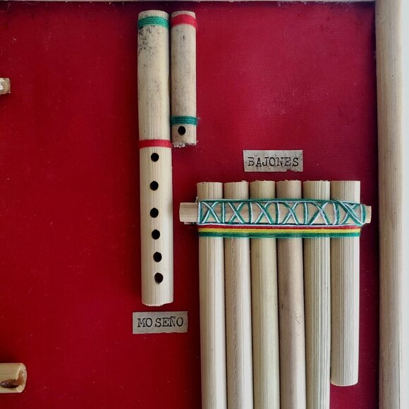 Ecuadorian Zampona Pan Flute Set Miniature Display Vintage Handmade - Picture 13 of 14